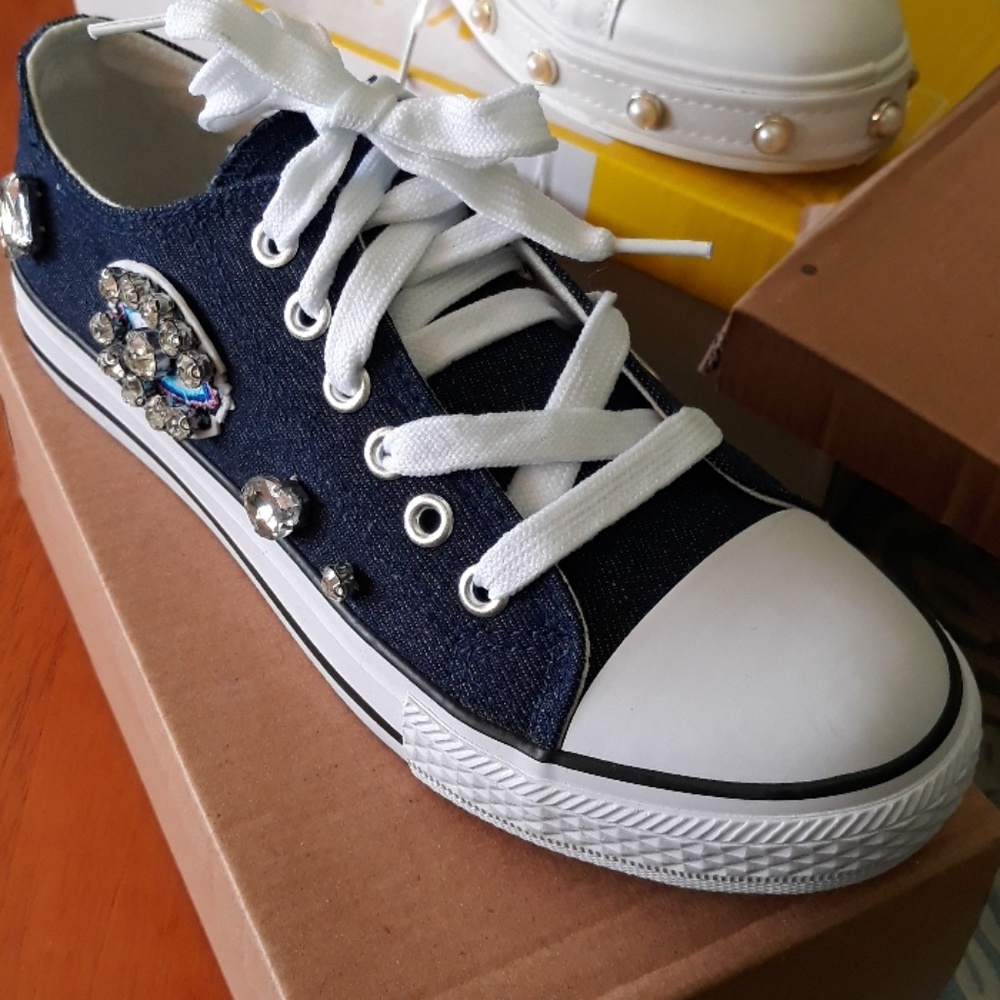 Jean  embellished sneakers